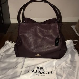 Deep Burgundy Coach Hobo Bag - used once!